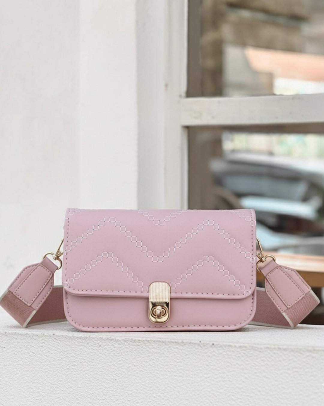 Bolso de Hombro Noche - Diseño Minimalista con Acolchado Chevron