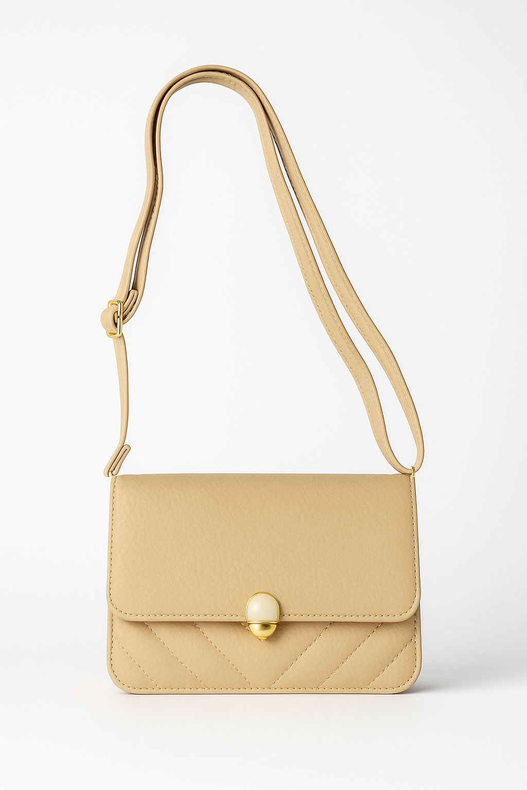Bandolera Perla- Bolso Crossbody Elegante con Detalle Acolchado