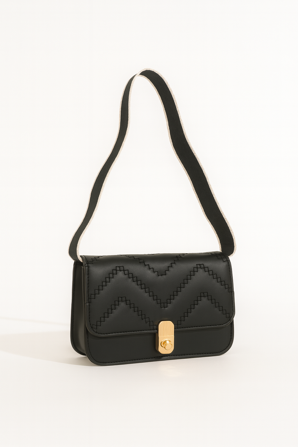 Bolso de Hombro Noche - Diseño Minimalista con Acolchado Chevron