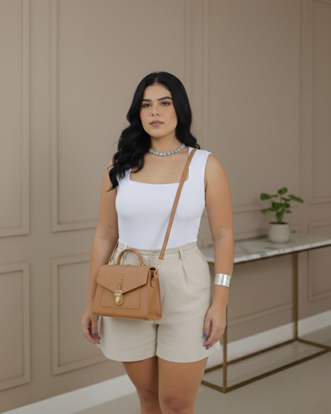 Bolso Coralina - El Inconfundible Estilo Lady en Tono Camel